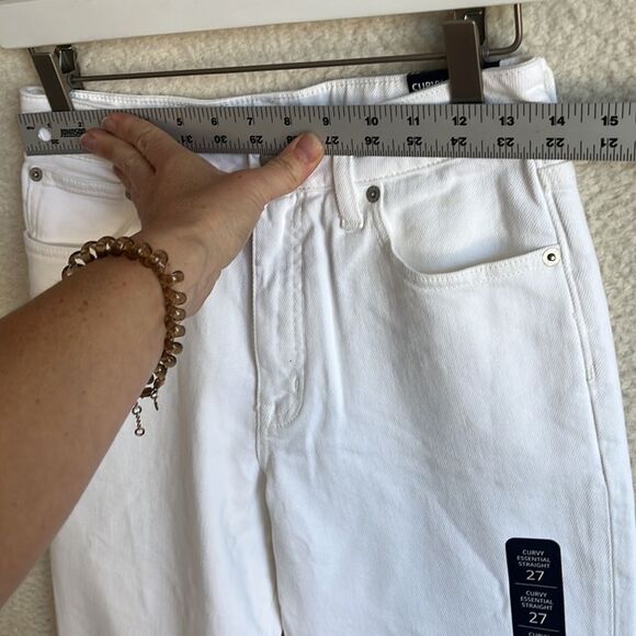 J Crew‎ Curvy Essential Straight Leg Jeans Womens Size 27 White - Picture 7 of 13